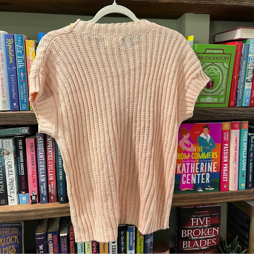 Pink Ribbed Knit Sweater - Picture 5 of 5
